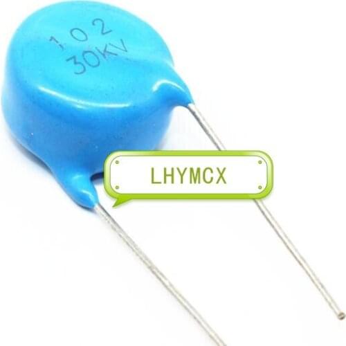 2PCS 30KV 1000PF 102 de alta tensión de condensador de cerámica