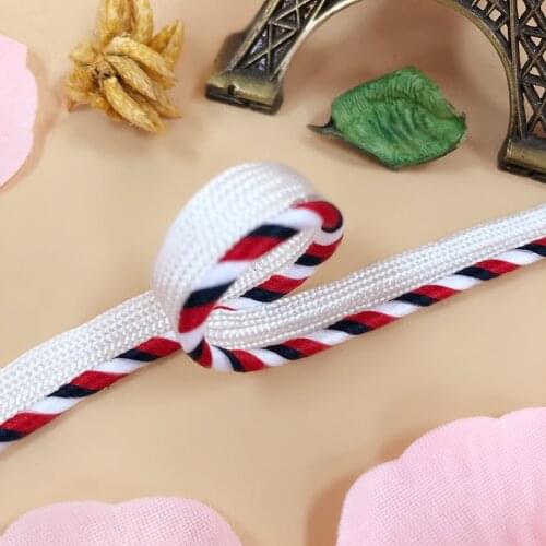 3yards 10mm Red White Black Braided Lace Band Braided Piping Lip Cord Trim|Pillow Cushion Trim|Upholstery Edging Trim Sewing DIY