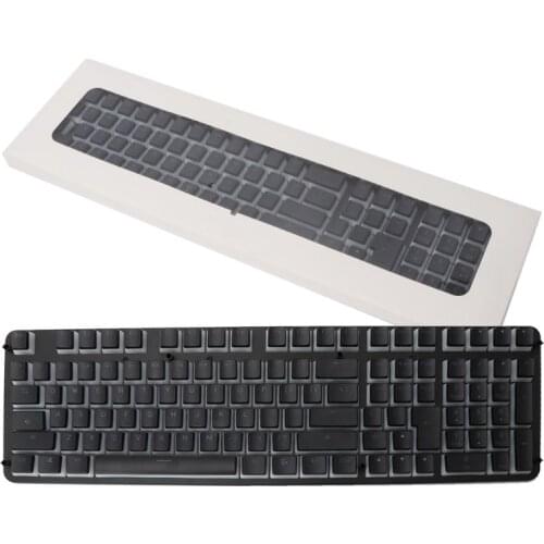 RGB 110 Keycaps ANSI Layout Add ISO PBT Pudding Double Skin Milk Shot Backlit Keycap With Keycap Storage Board For OEM MX