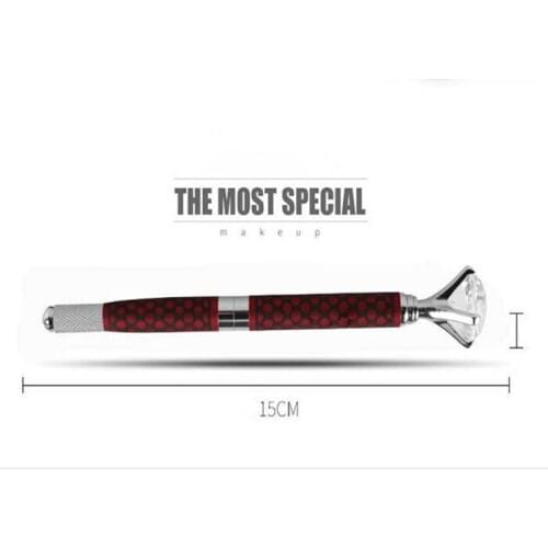 Free Shipping 2pcs New Arrival Best Price Microblade Tattoo Embroidery Eyebrow Pen with free 10 pins China Blue Needles