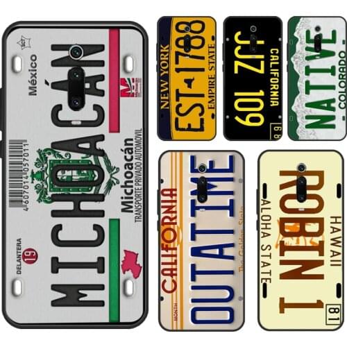 License Plate Number Case For Xiaomi POCO X3 NFC F2 Pro F1 Coque For Mi 9T 10 Pro Mi A3 Mi Note 10 Lite