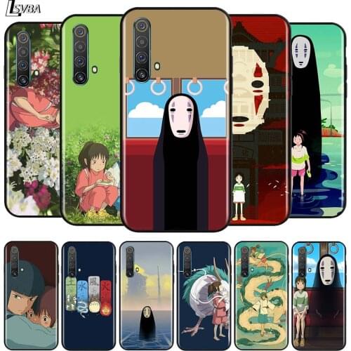 Cartoon Spirit Away for OPPO Realme V15 X5 X3 X50 X7 X2 C17 C11 C3 C2 7 7i 6 6S 6i 5 Narzo 20 Pro Black Phone Case