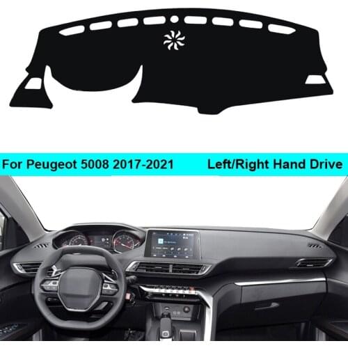For Peugeot 5008 2017 2018 2019 2020 2021 LHD RHD 2 Layers Car Auto Dashboard Cover Carpet Cape Dashmat Protector Pad Anti-Sun