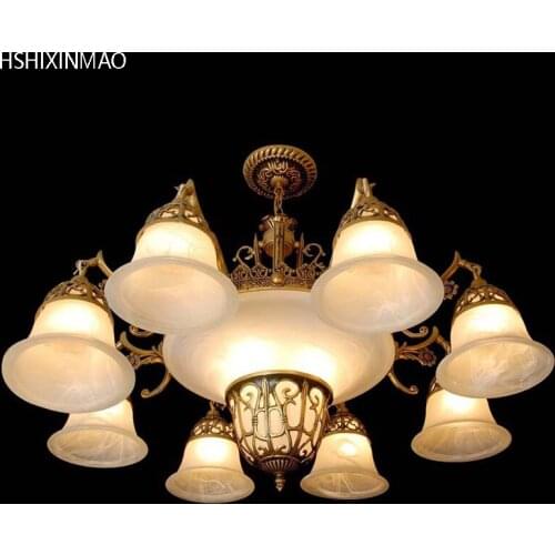 HSHIXINMAO High-end European retro Chandelier Copper plated lamp