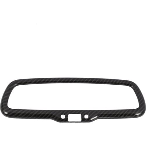Carbon Fiber Style For Alfa Romeo Giulia Stelvio 2016 2017 2018 Abs Plastic Car Interior Rearview Mirror Frame Trim Accessories
