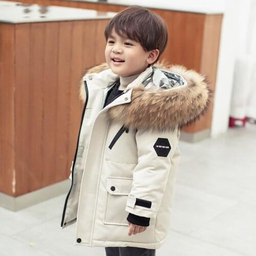 Childrens Jacket Fashion Hooded Warm Thick Cotton Outerwear Casual Coat Snow Wear Baby Boy Outdoor Windbreaker Winter Clothing