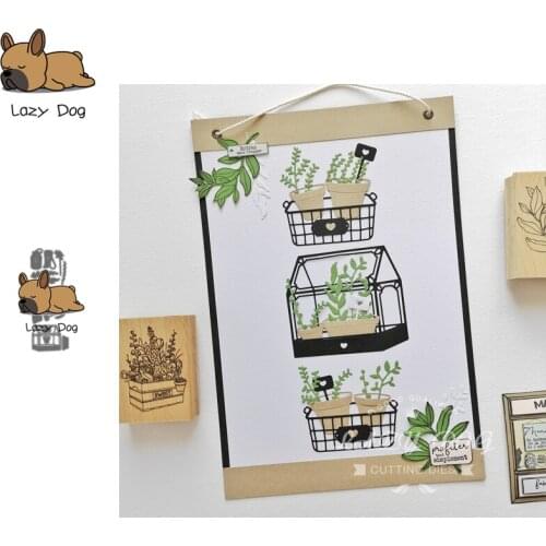 Potted Plant Box Metal Cutting Dies Scrapbooking Stencil DIY Decorative Craft Embossing Die Cuts Card Making New Dies For 2019