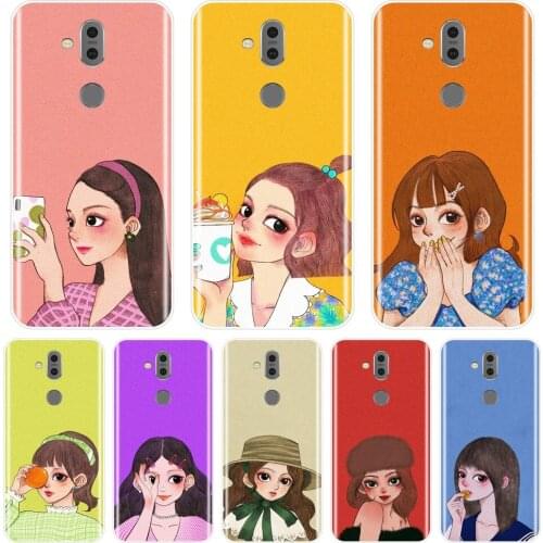 Pretty Girl Cute Cartoon Pink Japan Phone Case For Nokia 3.2 4.2 Silicone Soft Back Cover For Nokia 7.1 6.1 5.1 3.1 2.1 Plus