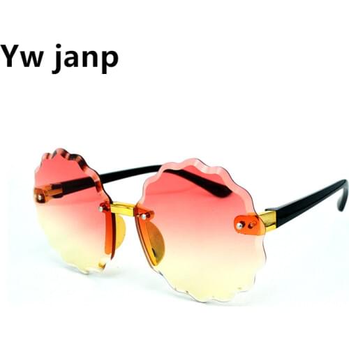 Ywjanp Fashion Round Flower Shaped border Baby Sunglasses Girl Marine Lens Multicolor Sun Glasses Boy Personality Goggles Baby