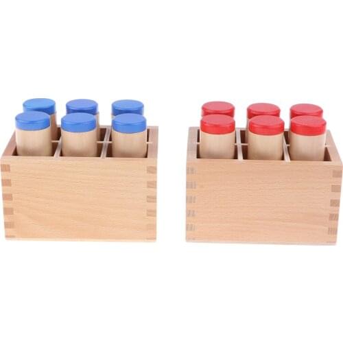 Wooden Sound Cylinder Set, Sensory Montessori Childrens Educational Toys Gifts