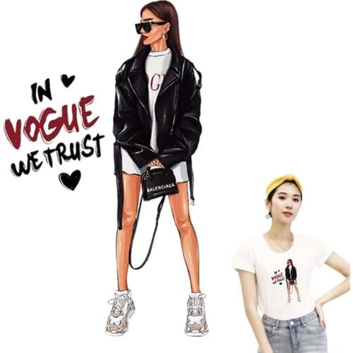 Iron-On Transfer Trust Woman Stickers Fashion Diy Accessory Iron On Clothes Stickers Heat Transfer Thermal Patches