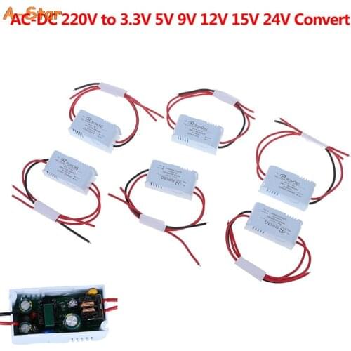 New Hot 1PCS AC-DC Power Supply Module AC 1A 5W 220V to DC 3V 5V 9V 12V 15V 24V Mini Convert