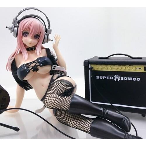 Pretty Sonico Action Figure Super Sonic Swimsuit PVC Japanese Anime Figure Sexy Girl with Action Figure Collection Model Toy
