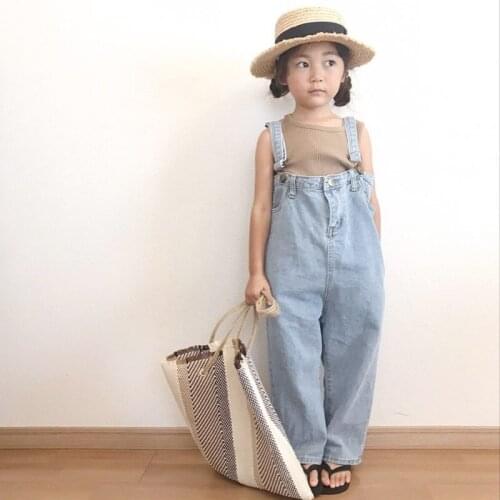 Matching Family Outfits Spring Summer Casual Loose Denim Jumpsuits for Mother Daughter and Son Mom and Daughter Jeans Overalls