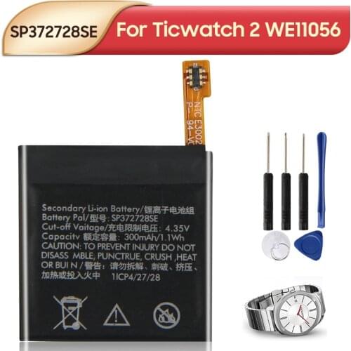 Original Replacement Watch Battery SP372728SE For Ticwatch 2 Ticwatch2 WE11056 Ticwatch Express Ticwatch 1 Ticwatch1 300mAh