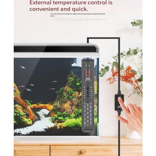 Aquarium Submersible Heater Fish Tank LCD Display Digital Adjustable Water Heating Rod Constant Temperature Control 500W