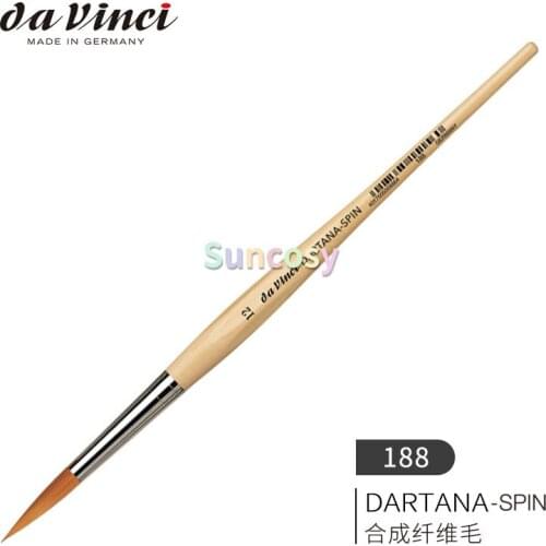Da Vinci DARTANA The Arrow Brush Series 188, Brown Soft Synthetic Fiber, Painting Brushes for Fine Detailing & Art Painting
