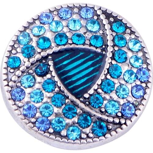 Alloy Rhinestone snap button 18mm snap button jewelry fit snap bracelet/necklace for Christmas gift 1 pcs