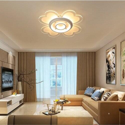 Led pendant light shaped bedroom living room Acrylic aluminum ultra-thin Indoor Lighting RC Dimmable Pendant light