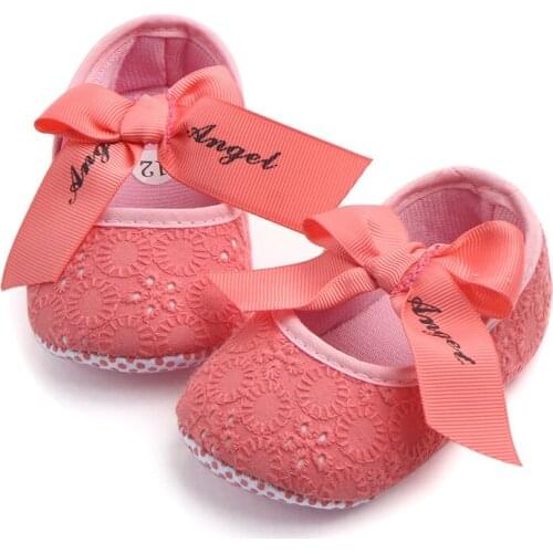 New bow princess shoes baby Girl shoes Toddler Girl Princess Baby Shoes Bowknot Polka Dot Flower Soft-Soled Crib Shoe