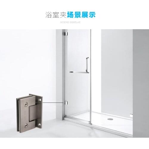 High Quality 90 Degrees open Stainless Steel Wall Mount Glass Shower Door Hinge