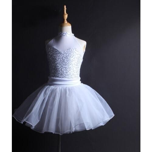 Girls Stage Show Ballet Dancing Skirt 2019 New White Custom Made Children Adult Competition Ballet Dance Costume Tutu