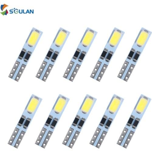 100Pcs CanbusT5 W3W W1.2W LED Car Led Bulb Dashboard Panel Instrument Lights 6000k White Warm White Auto Interior Lights 12V LED
