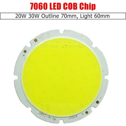 20W 30W COB beads 70mm Led Chip Diodes Surface Light for Led Bulb Spotlight Street Led Lamp