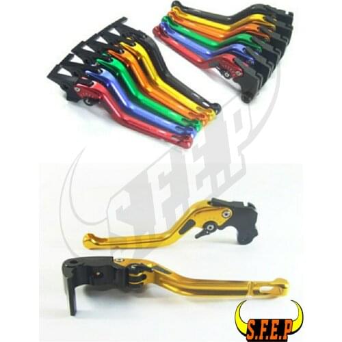 3D Long CNC Adjustable Motorcycle Brake and Clutch Levers with Carbon Fiber Inlay For Triumph SPEED TRIPLE R 2012-2015