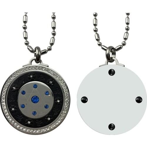 7 Blue Stars Spiritual Quantum Energy Pendant Necklace for Women with Negative Ions EMF Protection Mens Chain Necklace
