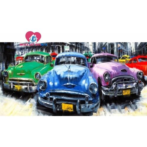 Diamond embroidery full square cartoon car diamond painting nouveau 5d diy diamond painting crystal Cross-stitch patterns Kraft