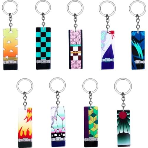 Anime Demon Slayer Kimetsu No Yaiba Pendant Keychain Kamado Tanjirou Kamado-Nezuko Tomioka Giyuu Acrylic keychain for girls