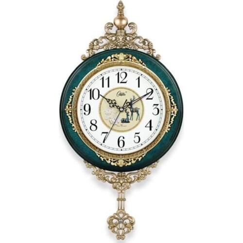 Retro Wall Clock Watch Living Room Mute Pendulum Clock Elegant Taste Family Gift Art Decoration Rome Luxury