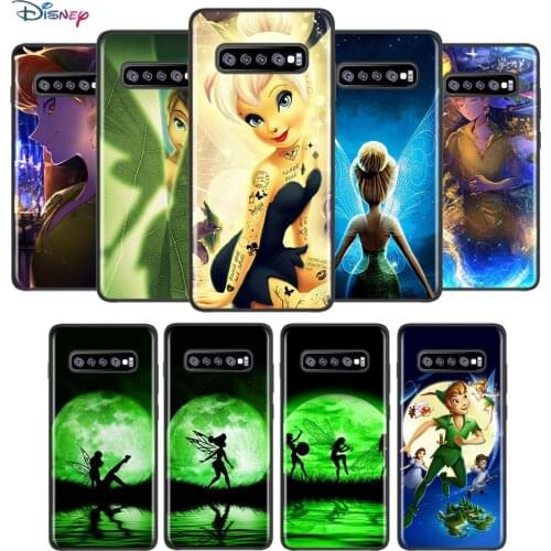 Disney Cartoon Animation Peter Pan Tinker Bell For Samsung Galaxy S21 S20 FE Ultra S10 Lite S9 S8 Plus S7 5G Black Phone Case