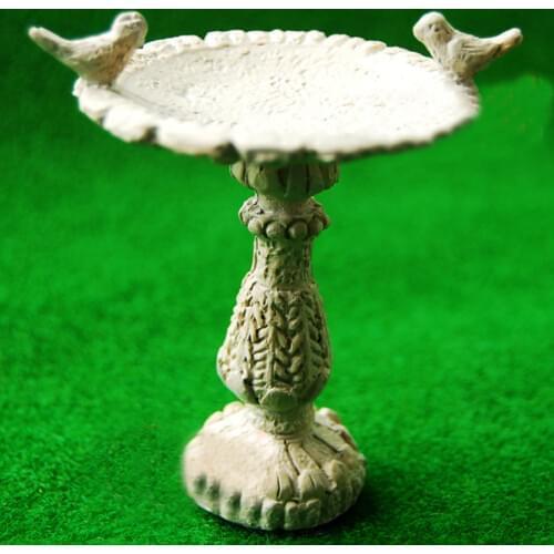 DIY 1:12 Dollhouse Scale Resin Bird Bath Supply Miniature Mini Fairy Garden Handmade Furniture Fountain Decor