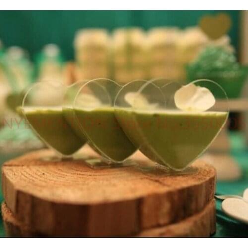Event Party Wedding Festival Suppliers, Disposable Plastic Tableware, 110ml Heart Dessert Cup, 200pcs
