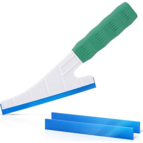 EHDIS Handle Silicone Squeegee+2pcs blade for Car Window Glass Cleaning Water Wiper Windshield Car Cleaner Scraper Window Tint