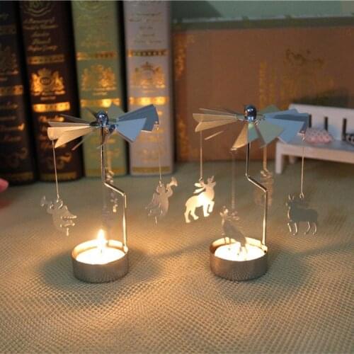 European candlestick rotating windmill candle boutique student birthday gift Christmas hot gift wedding decoration