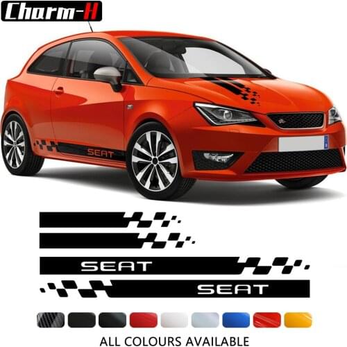 Racing Sport Car Door Side Stripes Skirt Sticker Hood Vinyl Decal for Seat Leon Ibiza Altea Alhambra Arona Tarraco Accessories