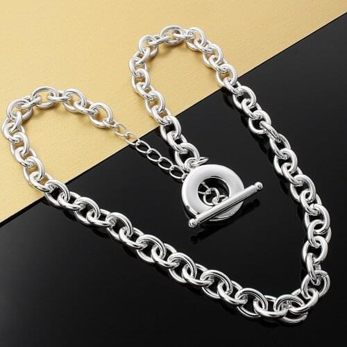 Hot 925 Sterling Silver Necklaces Jewelry 20 Inches Classic Fashion Necklace for Mens high quality Christmas Gifts