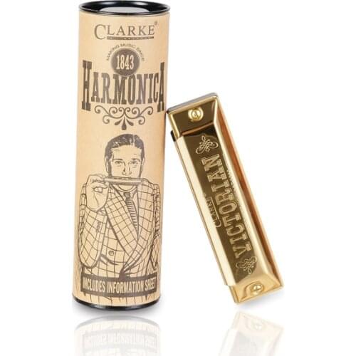 Clarke Victorian Harmonica Key Of C - 10 Hole Mouth Organ Harp