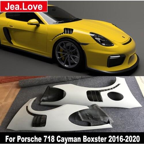 Carbon Fiber & FRP Car Front Wheel Fender Car Body Modification Kit Part For Porsche 718 Cayman Boxster 2016-2020 Styling
