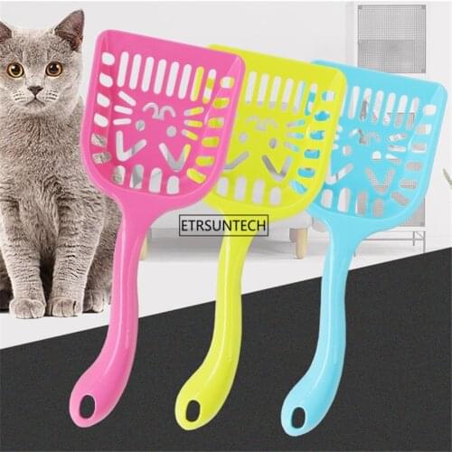 100pcs Useful Cat Litter Shovel Pet Cleanning Tool Plastic Scoop Cat Sand Cleaning Products Toilet For Dog Food Spoons