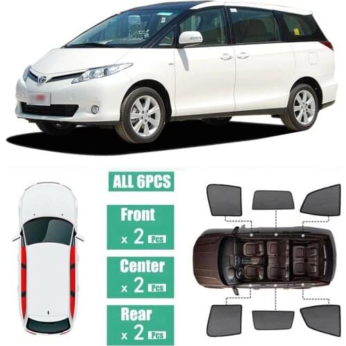 Side Windows Magnetic Sun Shade UV Protection Ray Blocking Mesh Visor Fit For Toyota Previa 2006