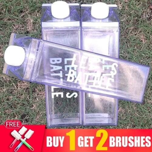 My 500ml New Portable Water Jug Bottles Bike Sports Unbreakable Plastic Transparent Fruit Juice Drink Bottle Cycling Camping Cup