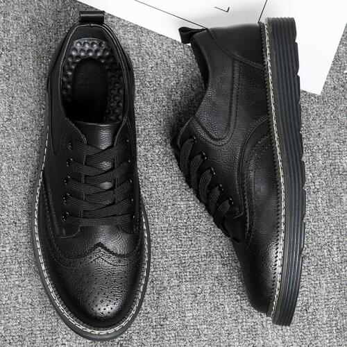 Mens Leather Casual Shoes Designer Platform Shoes Mens Running Shoes Lace-up Boots Chaussures Homme Luxe Zapatos Trainers
