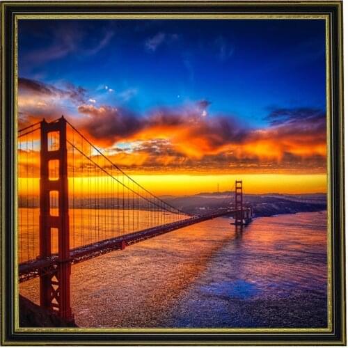 Canvas Prints Golden Gate Bridge Posters and Prints San Francisco Sunrise Sunset Art Wall Pictures for Living Room Home Decor