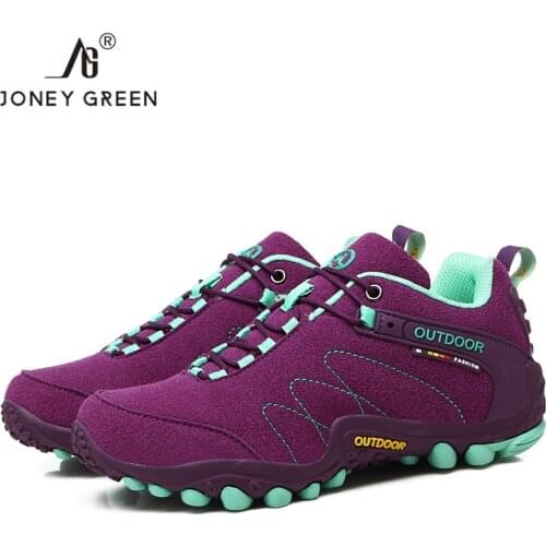 New Women Casual Climbing Shoes Outdoor Mountain Trekking Shoes Men Womens Hiking Shoes Waterproof Leather Outdoor Sports Shoes