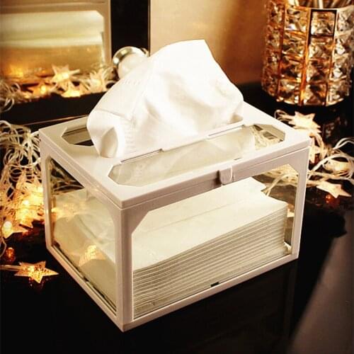 Glass Tissue Boxes коробка для салфеток Nordic Style INS Household Contracted Living Toom Desktop Transparent Paper napkin Box