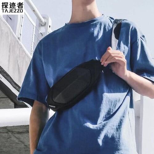 Tajezzo Crossbody Chest Bags PU Mini Backpack Bag Travel Casual Waterproof Waist Bags Hip Bag Belt bag for men women Outdoor